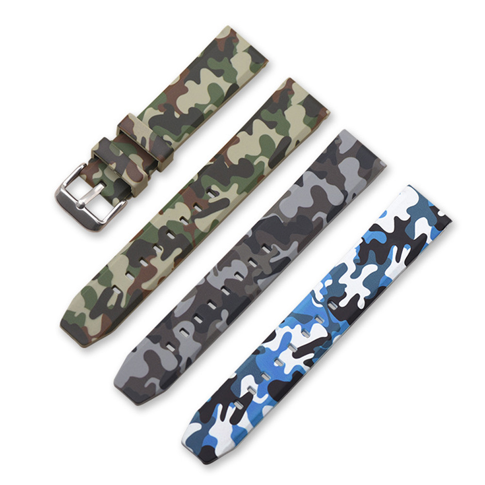 Hunting Outdoor Watch - Pulseira de relógio de silicone camuflada