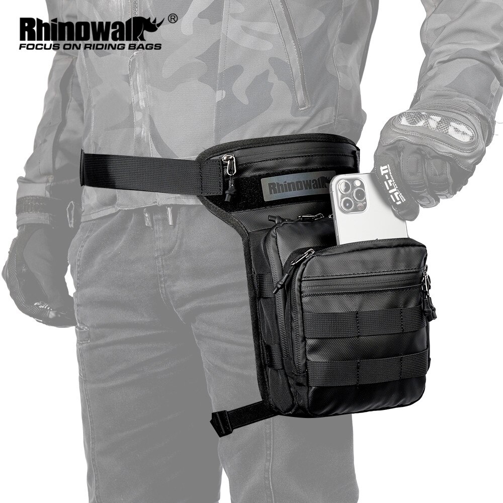 Tactical Belt Rigger - Rhinowalk motocicleta gota perna saco coxa