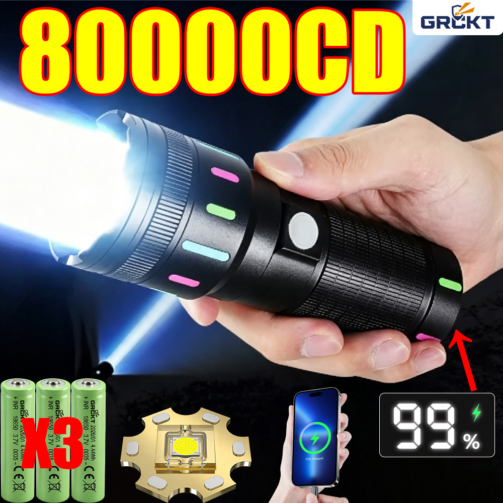 Outdoor Hunting Lights - Lanterna LED Mais Poderosa 80000CD, Lanterna
