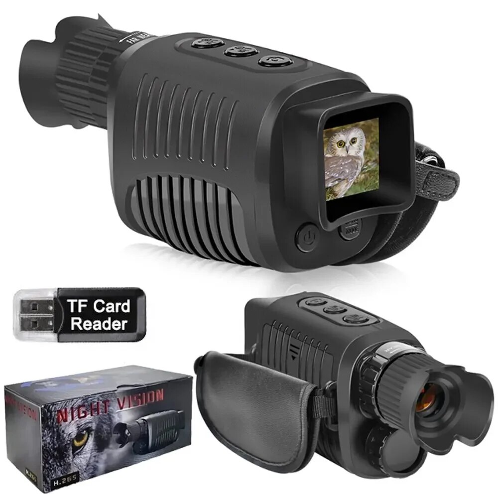 Outdoor Hunting Lights - Dispositivo monocular de visão noturna, 1080p,