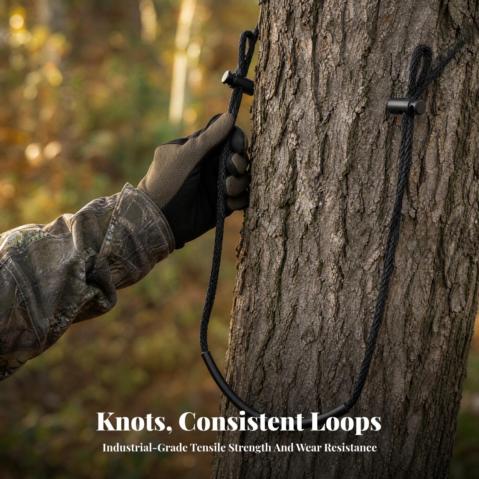 Tree Stand Ladder - Escada de corda impermeável para caça,