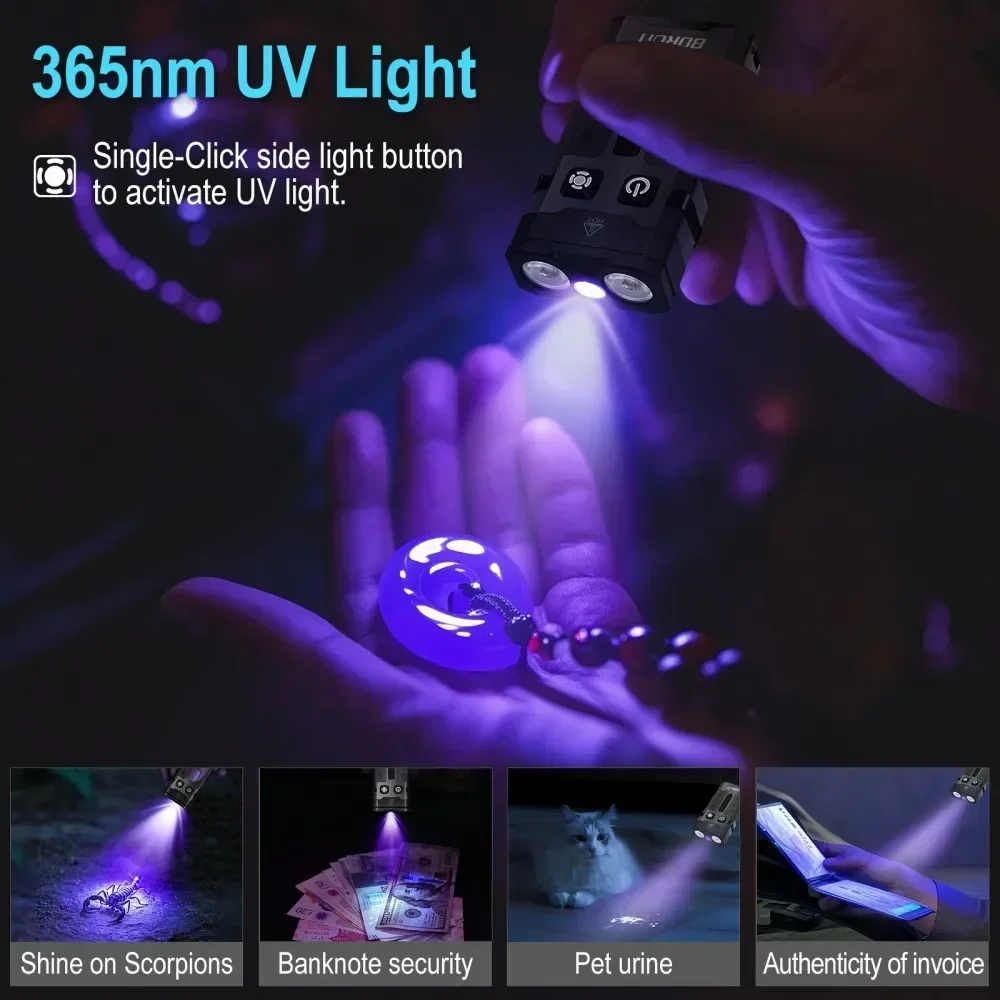 Boruit ev20 1100lm edc uv chav - Outdoor Hunting Lights avaliação e preço