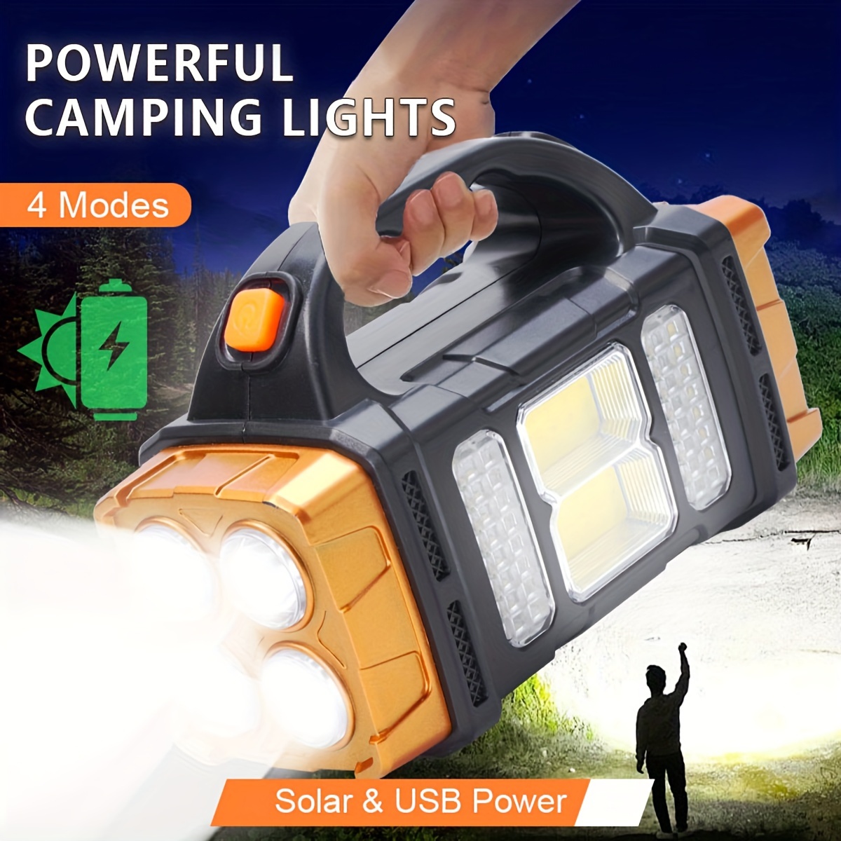 Nova Lanterna LED Solar Recarr - Outdoor Hunting Lights avaliação e preço
