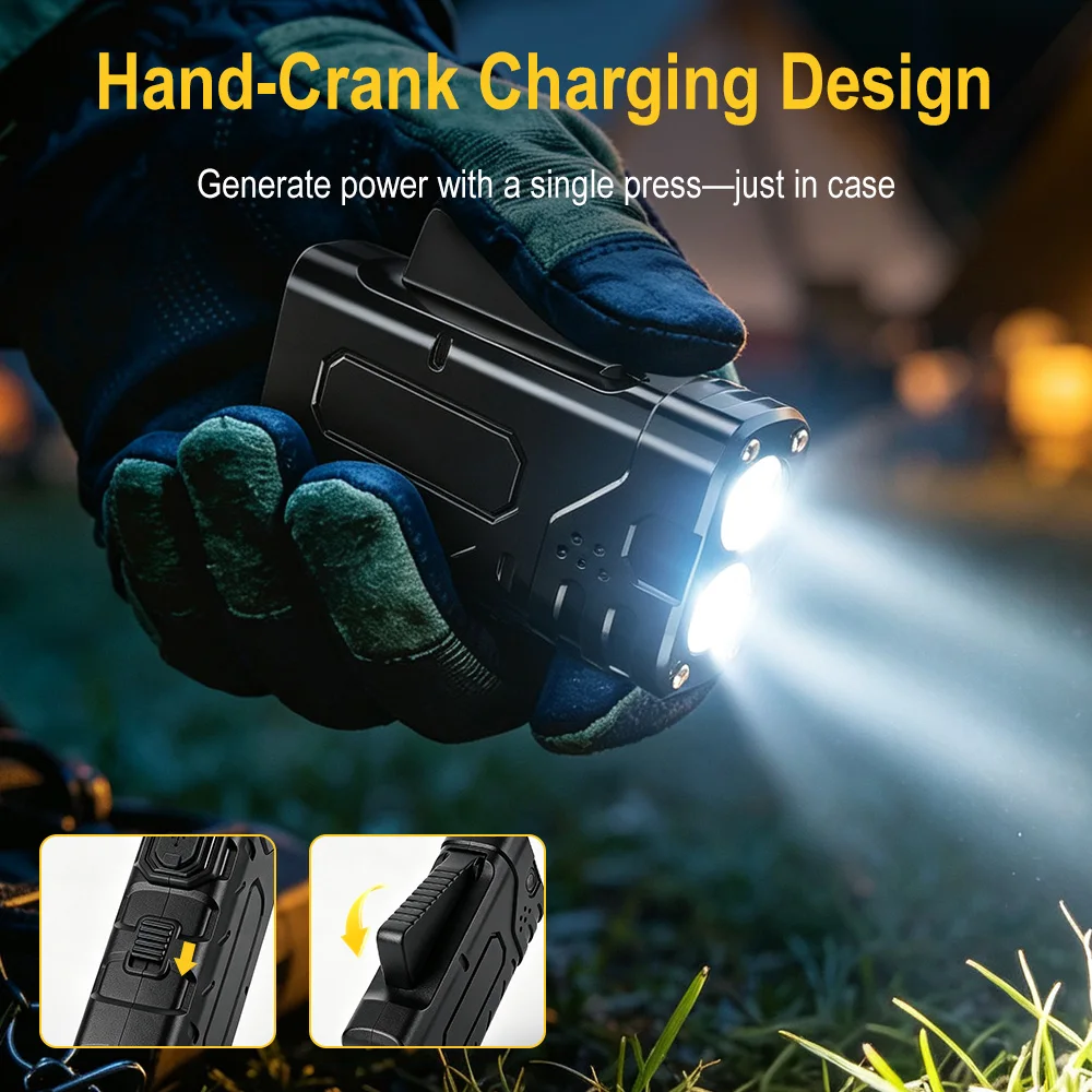 Lanterna LED EDC com Manivela  - Outdoor Hunting Lights avaliação e preço