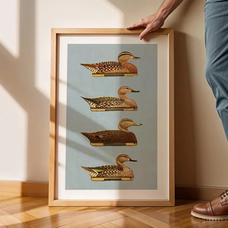 Retro pato imprime ao ar livre - Outdoor Hunting Paintings avaliação e preço